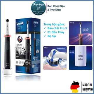 Bàn Chải Đánh Răng Điện Oral-B Pro 3 3000 PureClean - Cảm biến lực 360 độ, 3 Chế độ, Lông chải than hoạt tính