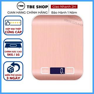 [Mã LIFE121210K giảm 10% đơn 50K] Cân Điện Tử Nhà Bếp Mini 5kg 1g Hợp Kim Thép Sạc Điện USB ( Bảo Hành 1 Năm ) TBE Shop