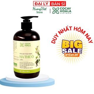 Dầu Gội Hà Thủ Ô Cỏ Cây Hoa Lá 450ml Đen Tóc Thảo Dược Cao Cấp Thiên Nhiên Organic Phục Hồi Ngăn Rụng Dưỡng Tóc Mềm Mượt