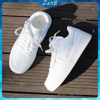 Giày thể thao sneaker nam nữ chất liệu da dễ làm sạch đế cao 3cm chống trơn trượt size 35-43