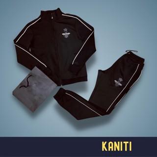 Bộ Quần Áo Khoác Mùa Đông Nam Màu Đen Logo Con Ong, Bộ Nỉ Thể Thao Nam Thu Đông - AK36