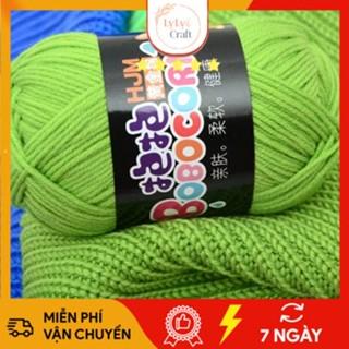 Len Milk Cotton Bobo Mềm Mịn Dùng Đan Móc Thú Bông Khăn Áo Dành Cho Trẻ Em 50g_05