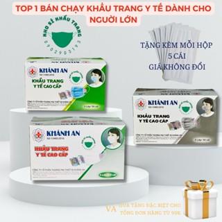 [Mã COSDAY204 -10% đơn 150K] [Giá Sỉ] Hộp 50 cái khẩu trang y tế Khánh An 4 lớp kháng khuẩn