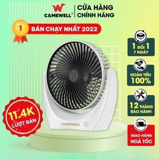 Quạt mini để bàn, quạt tích điện CameWell động cơ không tiếng ồn, xoay 210 độ, pin khủng, bán chạy 2022