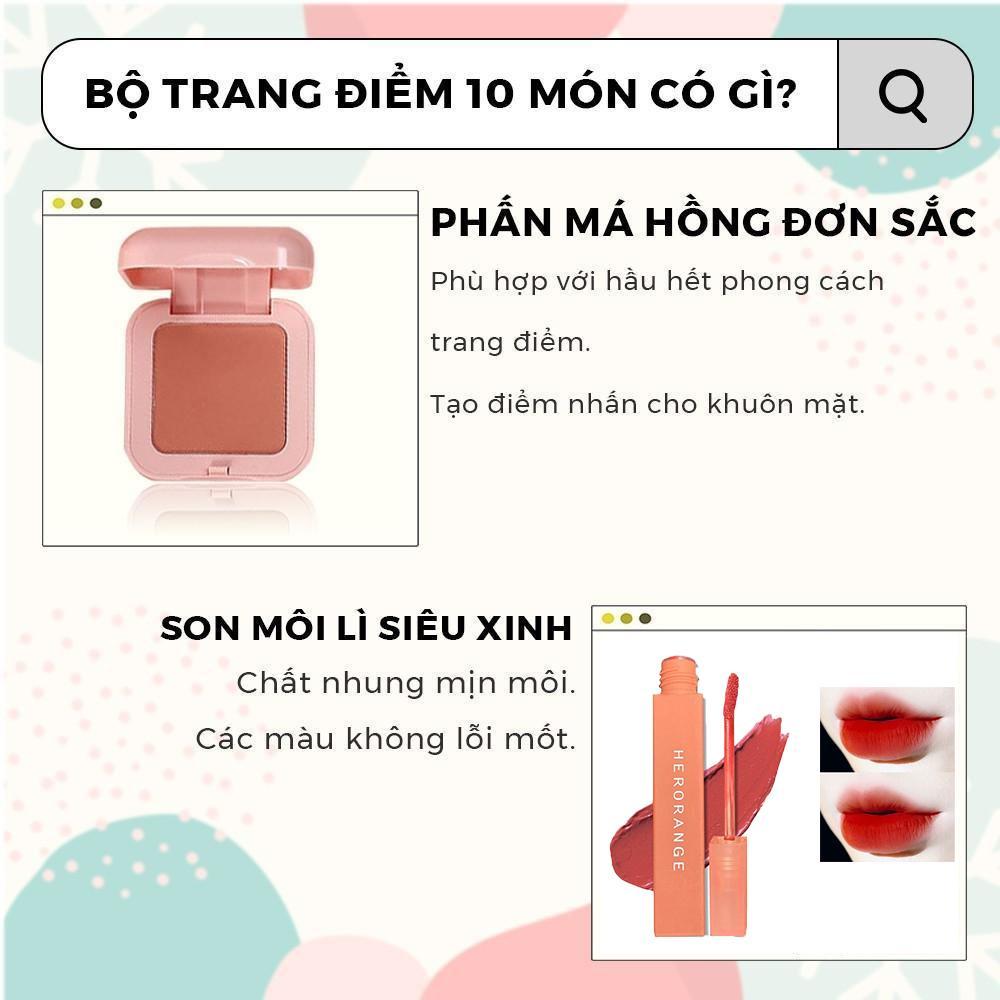 Bạn có thể cho tôi biết những bước cần thiết để sử dụng set trang điểm?