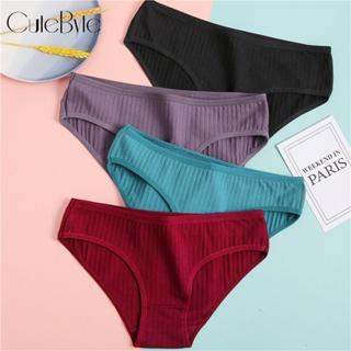 Cute Byte Rắn màu sọc bông đồ lót sexy đồ lót đồ lót nữ M-XL