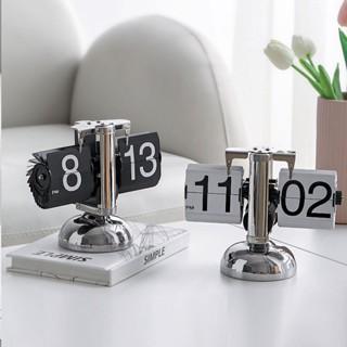 Đồng Hồ Để Bàn Lật Số Cơ Học Phong Cách Cổ Điển Decor Trang Trí Sang Trọng Đồng Hồ Auto Flip Clock Retro Mac