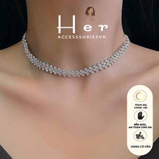 Choker nữ, Dây chuyền nữ, chocker đính đá dự tiệc sang chảnh, trang sức Her Accessories
