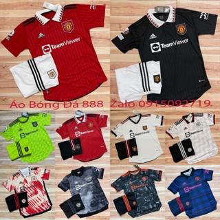 Áo Bóng Đá CLB Manchester United, Áo Đá Banh Mu Mới Nhất 2022 -  Chuẩn Mẫu Thi Đấu - Vải Polyester Thái Gai Lưới