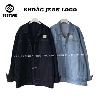 Áo khoác jeans nút có túi màu xanh form rộng unisex nam nữ - SSSTore