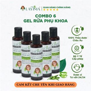 Combo 6 Dung Dịch Vệ Sinh Phụ Nữ Thảo Dược Châu Âu LAVIMA 88g/Hộp - Huyết Trắng, Nấm Ngứa, Lộ Tuyến- An Toàn Cho Mẹ Bầu