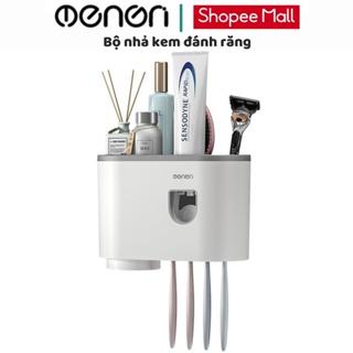 Bộ nhả kem đánh răng tự động OENEN dán tường chất liệu nhựa ABS cao cấp ( Tặng kèm 2 cốc )