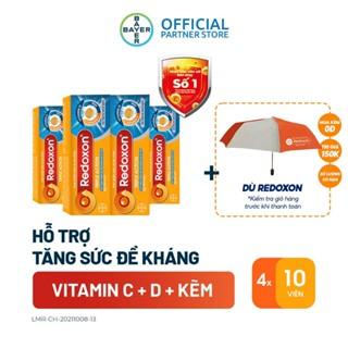 Bộ 4 Viên sủi bổ sung Vitamin C, D, và Kẽm Redoxon Triple Action 10 viên/hộp