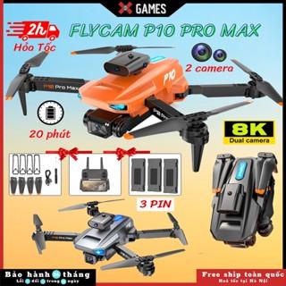 Flycam giá rẻ P10 P8 Pro Max có 2 Camera 5MP, Pin Lithium 2000mAh bay 20 Phút, Plycam kết nối điện thoại