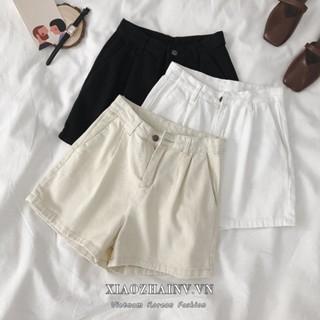 [Mã FATREND18 giảm tới 30k đơn 99k] Xiaozhainv Quần Đùi Denim Lưng Cao Ống Rộng Cá Tính Cho Nữ