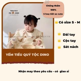 Yếm ăn dặm tiểu quý tộc chống thấm cotton thoáng khí có giác hút chân không cho bé trai bé gái