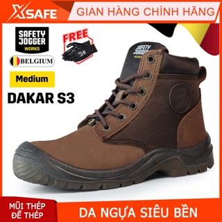 Giày bảo hộ lao động nam Jogger Dakar S3 da ngựa siêu bền, chống đinh, chống trơn trượt Giày công trình, nhà máy, cổ cao