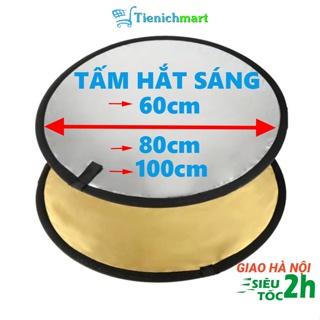 Tấm hắt sáng tròn kích thước 60cm/80cm/100cm 2 màu trong 1 vàng/ bạc dùng cho chụp hình chuyên nghiệp