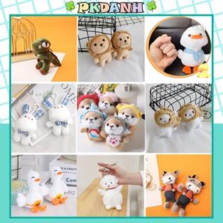 Móc khóa thú nhồi bông, móc chìa khoá keychain khủng long gấu bông treo cặp túi xách balo