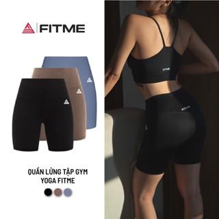 Quần tập gym yoga lửng Fitme legging nữ vải thun biker 2 lớp cạp cao nâng mông tôn dáng bigsize QLTG