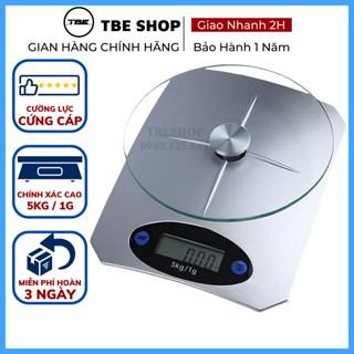 [Mã LIFE121210K giảm 10% đơn 50K] Cân Điện Tử Nhà Bếp Mini Mặt Kính Cường Lực 5kg Chính Xác ( Bảo Hành 1 Năm ) TBE SHOP