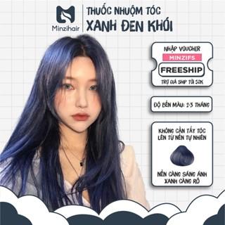 Thuốc Nhuộm Tóc Xanh Dương Đen Khói [KHÔNG TẨY TÓC] - Lên Từ Mọi Nền Tóc - Minzihair