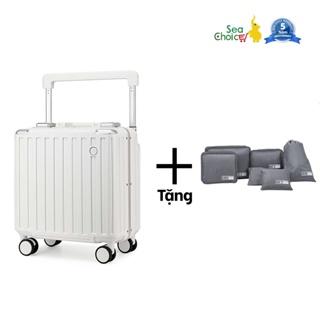 Sea Choice Vali Hành lý xách tay nhẹ 18 inch Thích hợp cho chuyến du lịch ngắn hạn Khung nhôm PC có khóa TSA dây kéo YKK