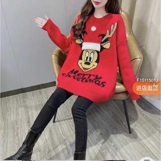 Áo nỉ Micky tuần lộc cổ tròn tay dài siêu thời trang!
