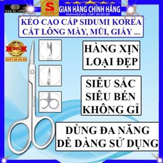 Kéo cắt mi giả cắt tỉa lông mày lông mũi mini cao cấp xịn Sidumi hàn quốc inox cắt lông mi sắc bén không gỉ cạo lông mày