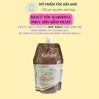 Kem ủ tóc Karseell Maca Power Collagen 500ml phục hồi hư tổn Hấp ủ tóc thẳng mượt bổ xung collagen