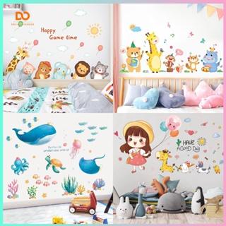 Decal dán tường cho bé trang trí phòng ngủ hoạt hình tủ quần áo AD02