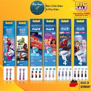 Đầu Bàn Chải Điện Oral-B Trẻ Em - Bé trai (Stars War/Spider-Man/Car) & Bé gái (Frozen/Princess/Minnie) [Made in Germany]