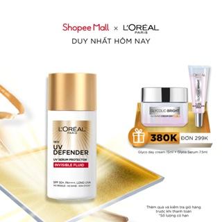 Kem chống nắng x20 thoáng da mỏng nhẹ L’Oreal Paris UV Defender Serum 50ml SPF 50++