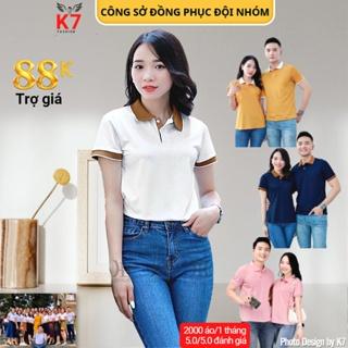 Áo polo nữ Đôi nam nữ Đồng phục K7 FASHION 2022 áo thun có cổ vải cotton cá sấu thoáng mát