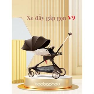 Xe đẩy gấp gọn V18 V13 V9 Pro cho bé 2 chiều mẫu mới thông minh ngồi du lịch đi chơi dành cho em bé Baobaohao