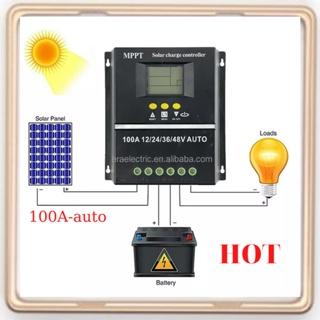 Bộ MPPT Điều Khiển Sạc Năng Lượng Mặt Trời100A 12V/24V/36V/48V automatic