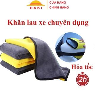 Khăn lau xe ô tô siêu sạch: khăn lau xe sợi microfiber mềm mịn thấm hút nước tốt chuyên dụng lau xe hơi, ô tô, xe máy.