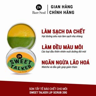 Son tẩy tế bào chết môi thiên nhiên giúp dưỡng môi, giảm thâm môi, chống lão hóa BareSoul Sweet Talker Lip Scrub 20g