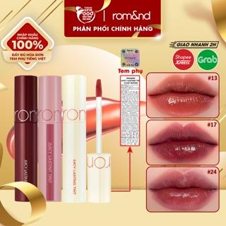 Son Tint Bóng, Siêu Lì, Căng Mọng Môi Hàn Quốc Romand Juicy Lasting Tint 5.5g (12 đỏ cherry, 13 nâu gạch)