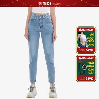 Quần Jean Baggy Nữ Màu Xanh Cao Cấp Tiqi Jeans B1-160