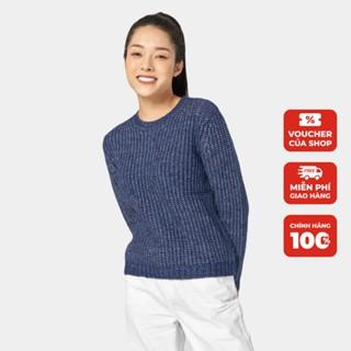 Áo len nữ CANIFA trơn dài tay cổ tròn sợi len dày pha wool - 6TE19W010