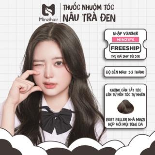 Thuốc Nhuộm Tóc Màu Nâu Trà Đen | Lên Từ Nền Đen Không Tẩy - Minzihair