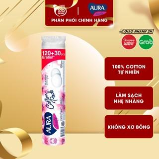Bông Tẩy Trang Aura Beauty Cotton Pads 150 Miếng