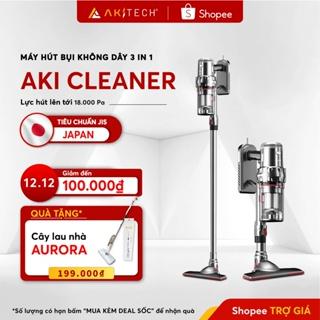 Máy hút bụi cầm tay không dây AKI CLEANER hút bụi gia đình, nhà cửa, giường nệm, sofa, lực hút 18000Pa