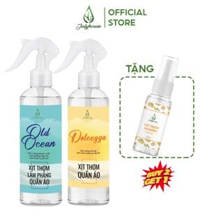 Xịt thơm quần áo JULYHOUSE 20ml/280ml chiết xuất tinh dầu thiên nhiên thơm mát