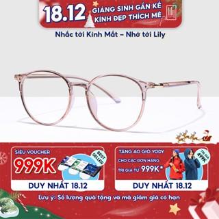 Gọng kính mắt tròn nam nữ Lilyeyewear chất liệu nhựa dẻo thanh mảnh nhẹ nhàng 513