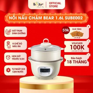 Nồi Nấu Chậm 1,6L Bear Chính Hãng Đa Năng Chưng Yến Điện Cách Thuỷ, Hầm Cháo, Nấu Cháo Chậm Cho Bé - Sube002