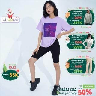 Quần legging nữ Choobe lửng biker đùi ngố mặc nhà dáng ôm bó cao cấp lưng thun tập gym yoga bigsize