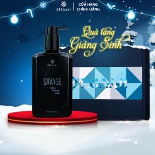 Sữa tắm nam Bergami Savage, hương nước hoa mùi GỖ SỒI, sạch sâu, dưỡng da tự tin thể hiện bản lĩnh 330ml/chai