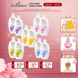 Bộ 2 sữa tắm hương nước hoa dưỡng da thơm mịn Enchanteur Charming/ Sensation/ Delightful/ Romantic/ Magic 650gr/ chai